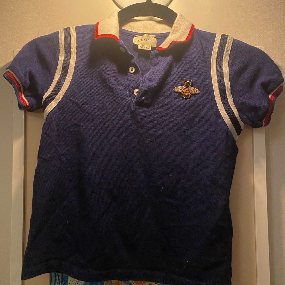 GUCCI kids bumble bee polo